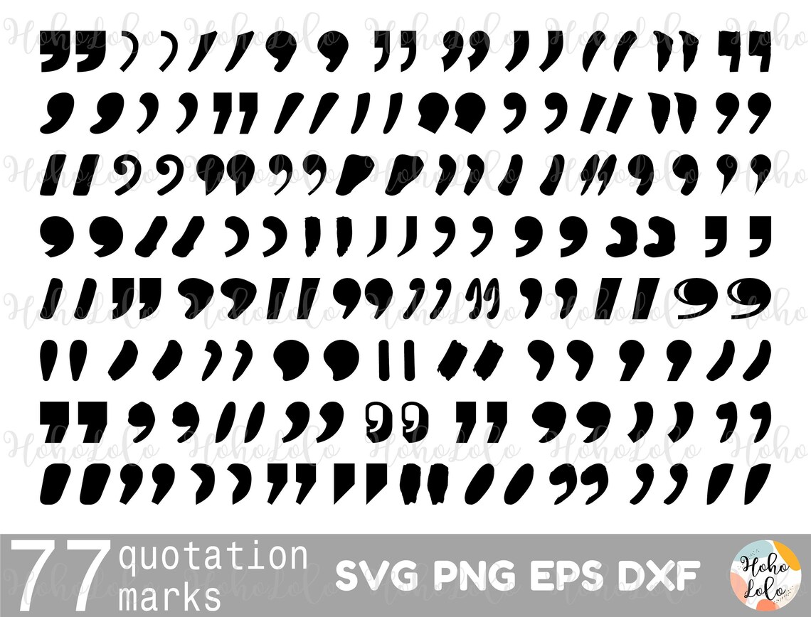 Aanhalingstekens Svg Pngbestanden instellen Etsy