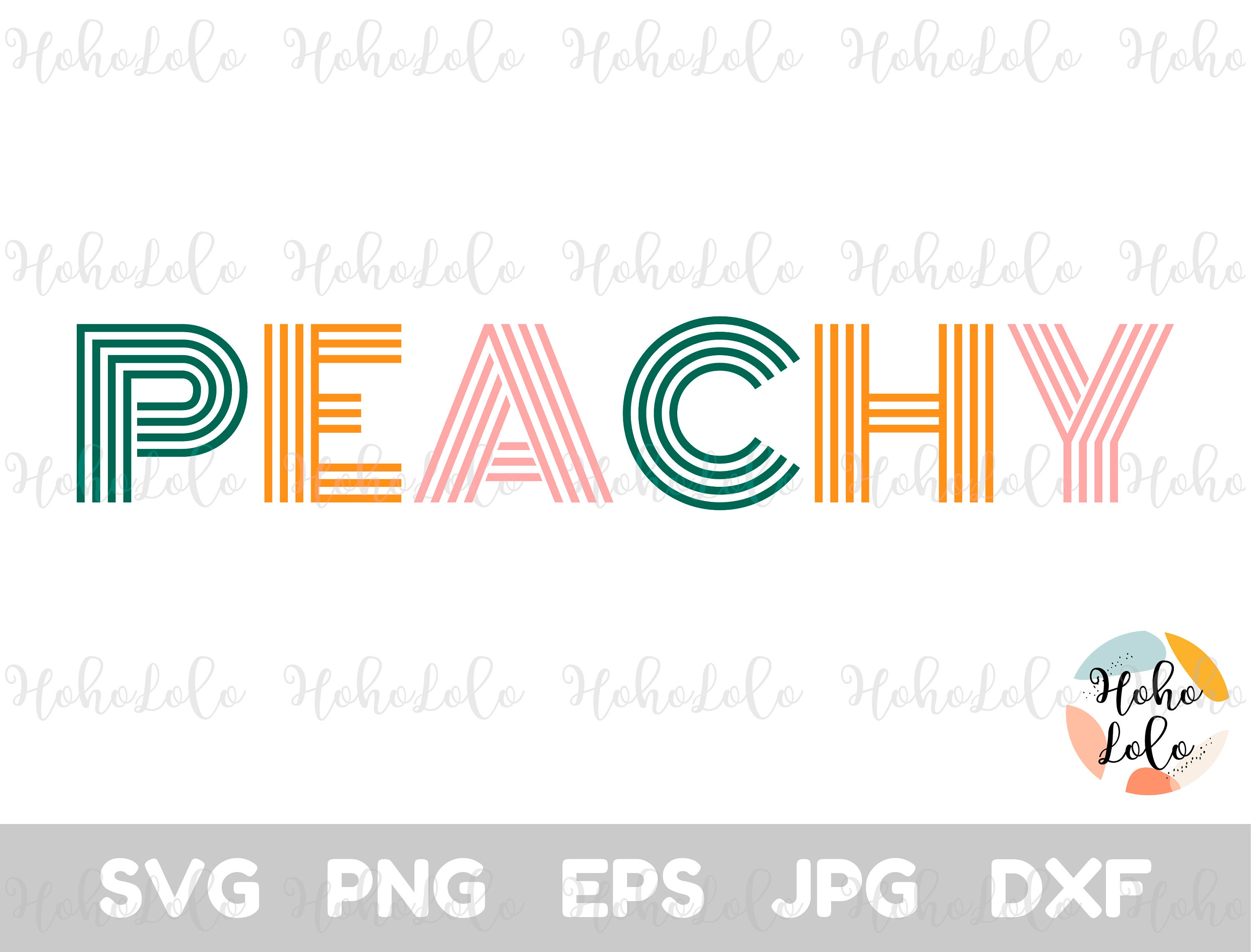 Peachy Phrase Svg Instant Download Png Dxf Jpg files Etsy