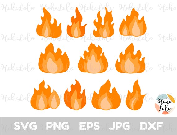 Fire Flame Clipart Digital Download For Cricut Etsy