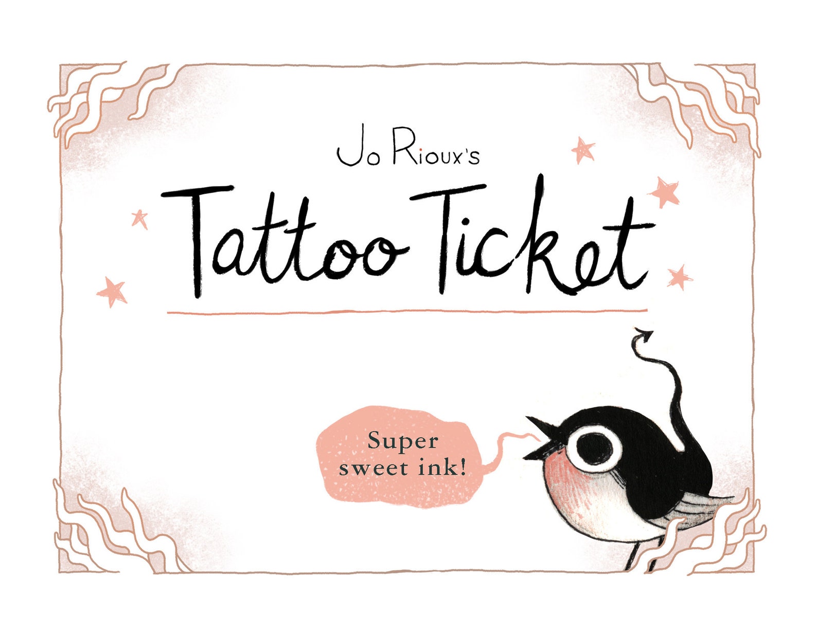 Tattoo Ticket Etsy