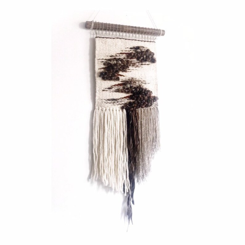 Woven wall hanging Neutral textile wall art Weaving wall Etsy