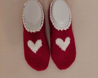 Hand made socks, crochet slippers, winter socks, knitted socks, handknit slippers, gift for women, house shoes, Turkish patik