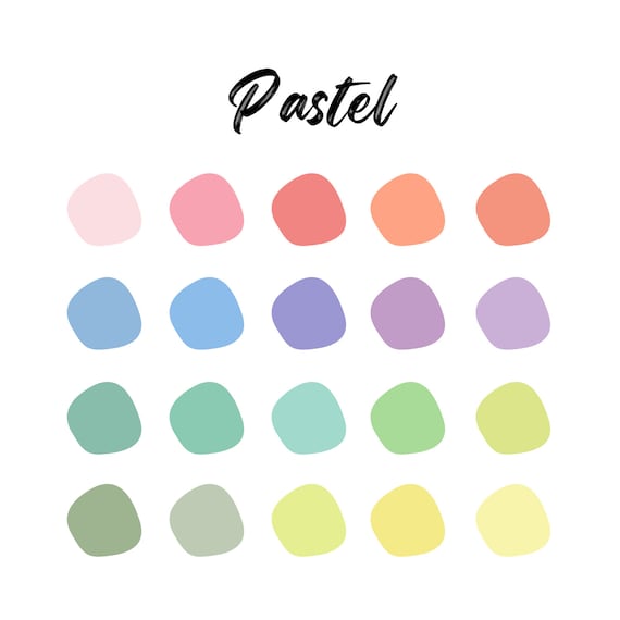 Pastel Digital Art Color Palette Etsy