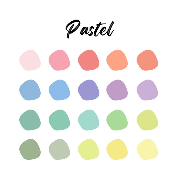 Pastel Color Palette Etsy