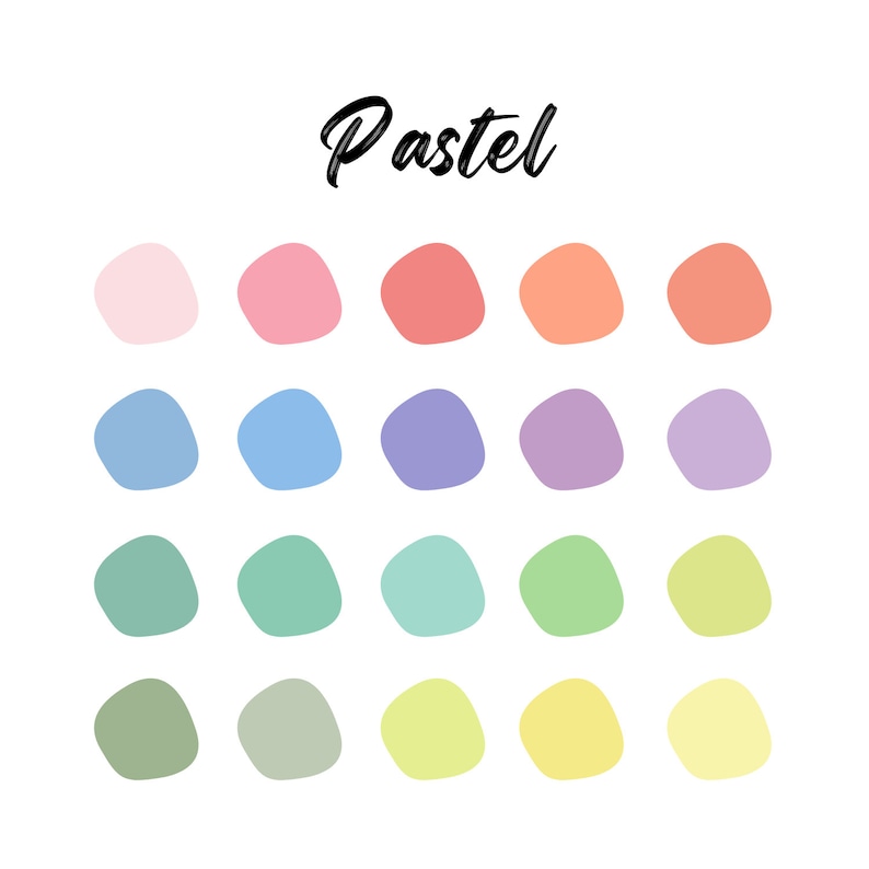 Pastel Digital Art Color Palette Etsy
