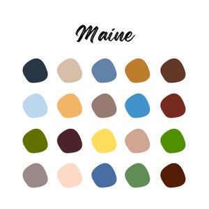 Maine Themed Digital Art Color Palette
