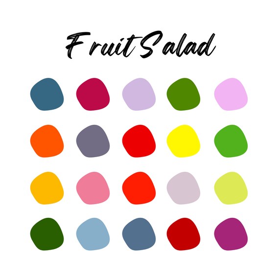 Fruit Salad Digital Art Color Palette - Etsy