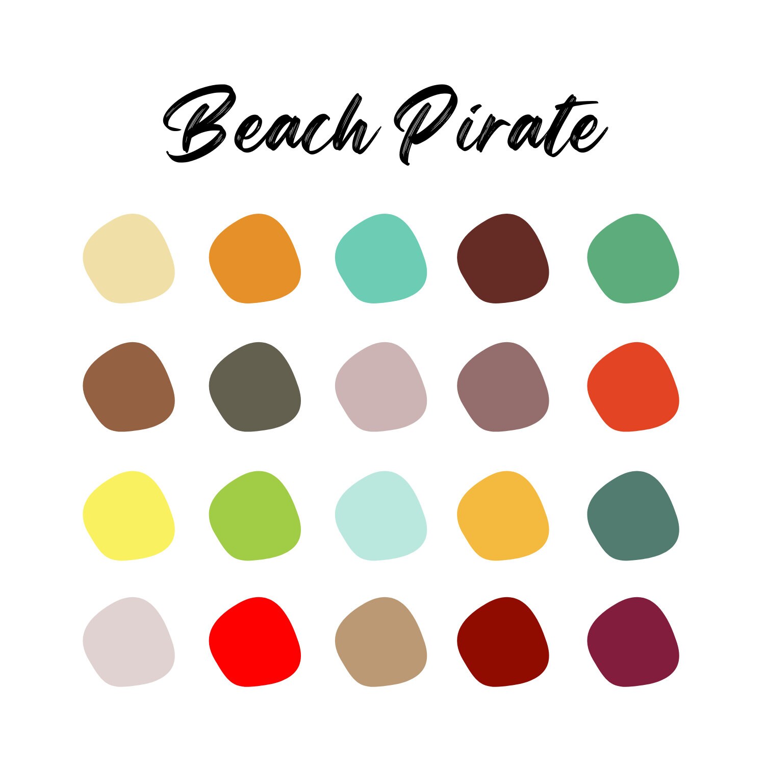 Beach Pirate Digital Art Color Palette Etsy Beach Pirate Digital Art Color Palette Etsy