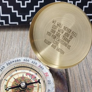 Bonus dad compass,never feel lost, choosing us, step dad, blended family, camping, working compass, father's day gift, Christmas, dad gift