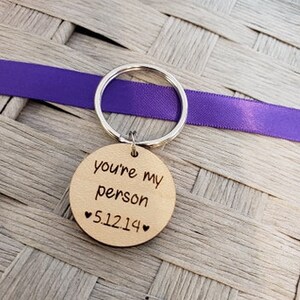 You&#39;re my person keychain, valentines day gift, hubby gift, husband keychain, boyfriend gift, sweetest day, birthday, friend gift, custom