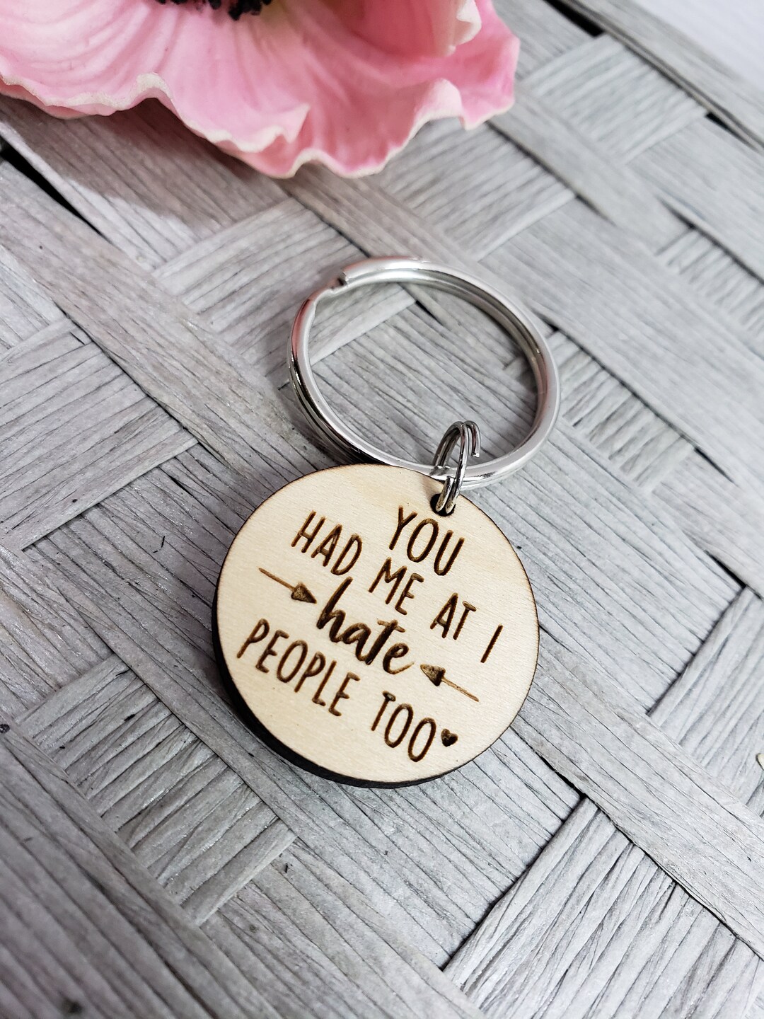 You Had Me at I Hate People Too Keychain, Best Friend Gift, Coworker ...