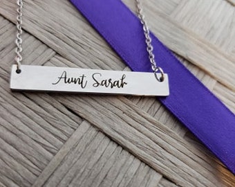 Personalized Aunt Necklace Auntie 