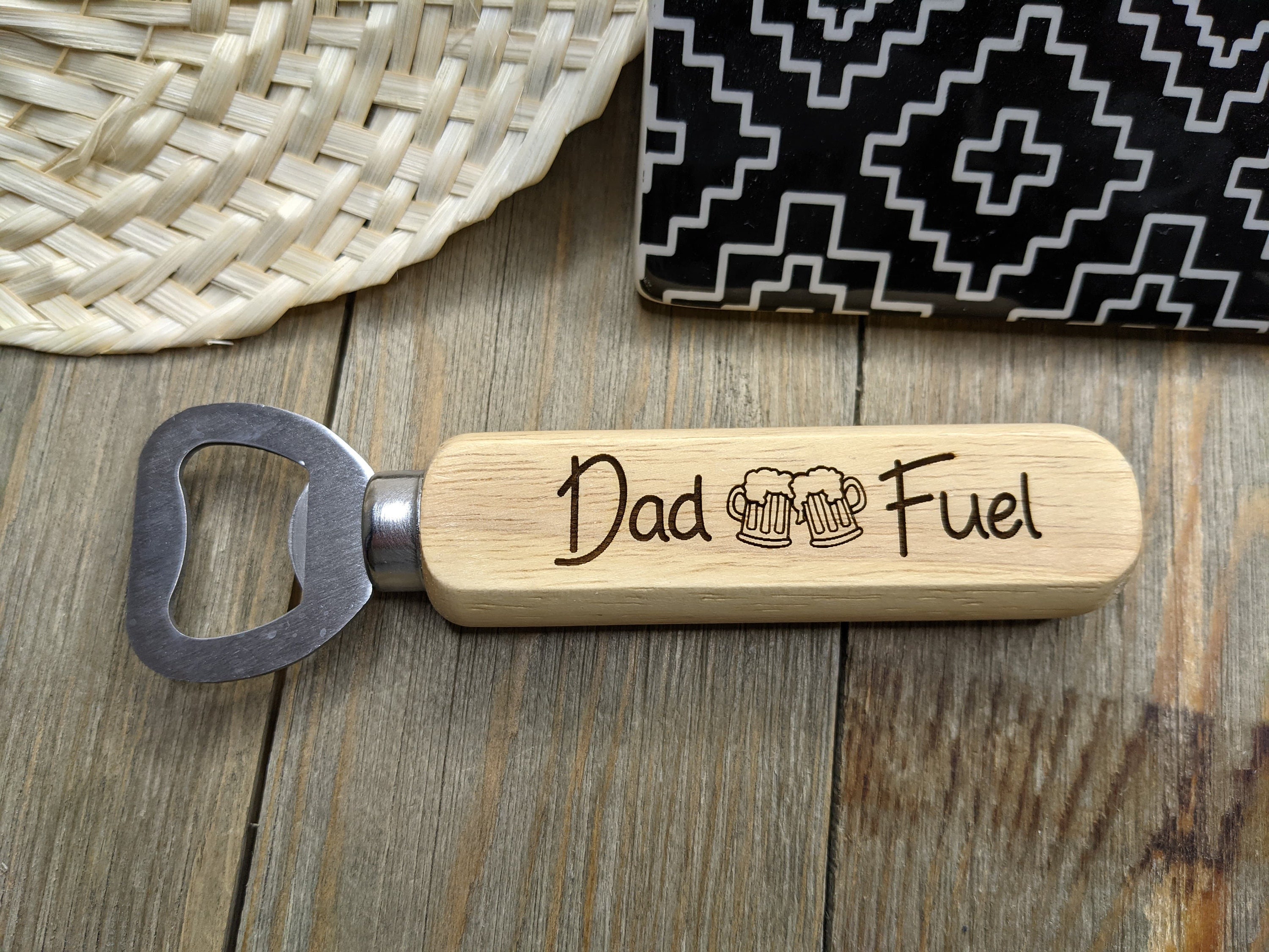 Dad Fuel Wooden Bottle Opener Father's Day Dad's Etsy