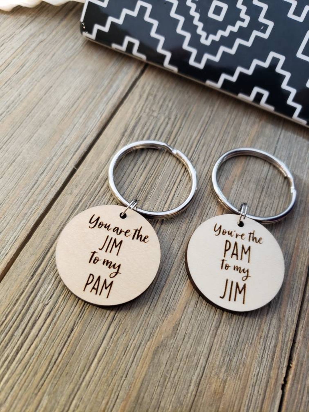 You're the Jim to My Pam Keychain Pam to My Jim Best Etsy