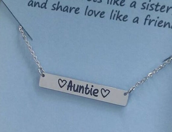 Aunt Necklace Auntie Jewelry Sister 