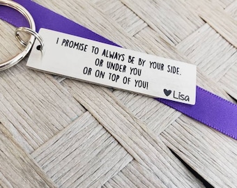 Personalized Stainless Steel Keychain, Anniversary Gift