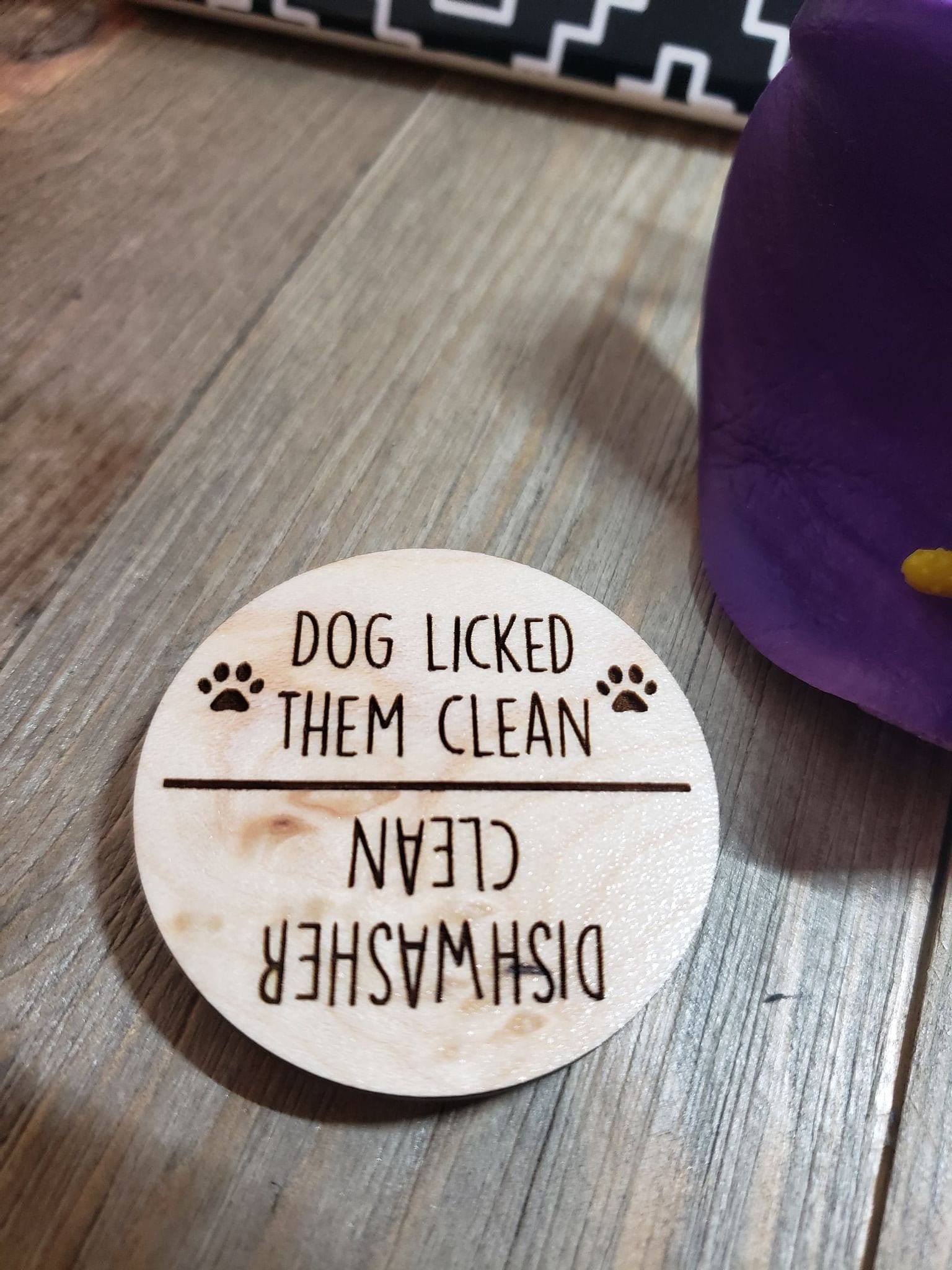 Dishwasher clean Dog licked them clean dishwasher magnet, reversible …
