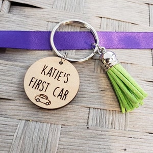 Personalized first car keychain, Teenager gift, new driver, sweet 16, guardian, from mom, first car gift, new car, first time driver