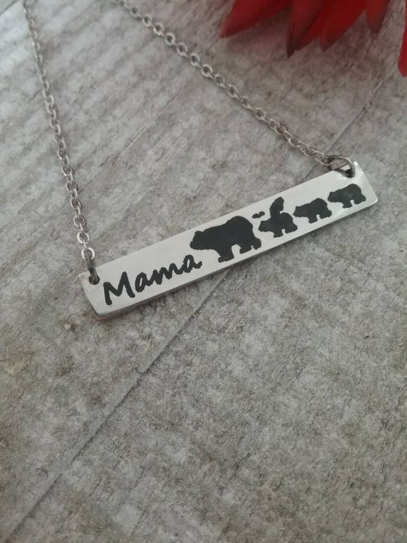 Mama Bear Necklace Miscarriage Necklace Rainbow Baby - Etsy