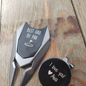 Best Dad By Par Golf Divot Tool Set, Golf Ball Marker, Father&#39;s Day, Golf Gift, Boyfriend, Husband, Dad Gift, For Him, Papa, Uncle, Golfing