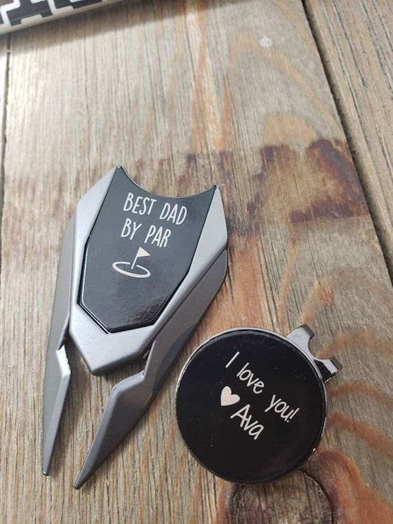 Best Dad By Par Golf Divot Tool Set, Golf Ball Marker, Father's Day, Golf Gift, Boyfriend, Husband, Dad Gift, For Him, Papa, Uncle, Golfing