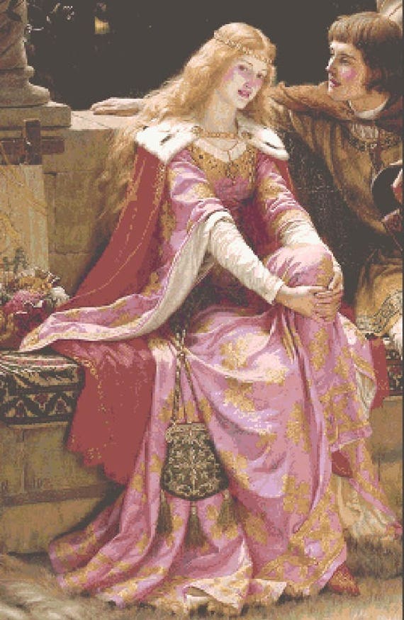 Tristan And Isolde Edmund Blair Leighton Cross Stitch Pdf Etsy