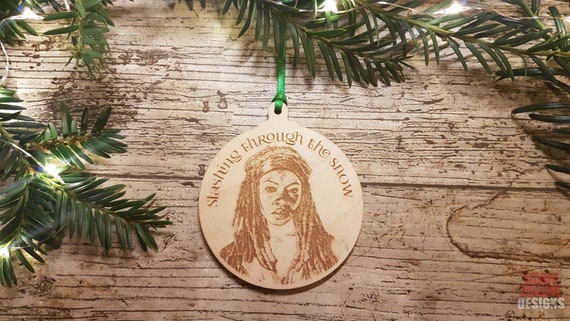 The Walking Dead Characters Wooden Bauble Tree Decoration Etsy