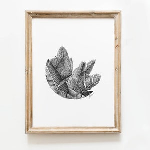 SERENITY Print (minimalistischer Druck, schwarz-weiß Illustration, Wohndekor, Stiftzeichnung, Geschenk, 5x7, 8x10)