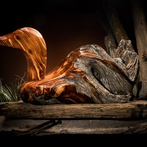 Biggest, Best Duck I&#39;ve Ever Made! Old, Cedar Fence Post Duck...
