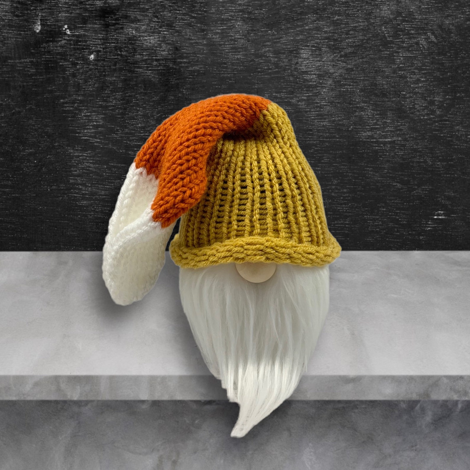 Knit Candy Corn Gnome Hat DIY Project Gnome Accessory Gnome Etsy