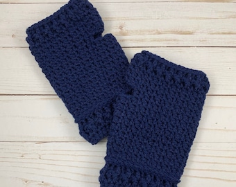 Women’s Gloves Fingerless, Texting Gloves, Winter Gloves, Women’s Navy Blue Fingerless Gloves, Fingerless Mittens, Women’s Gloves