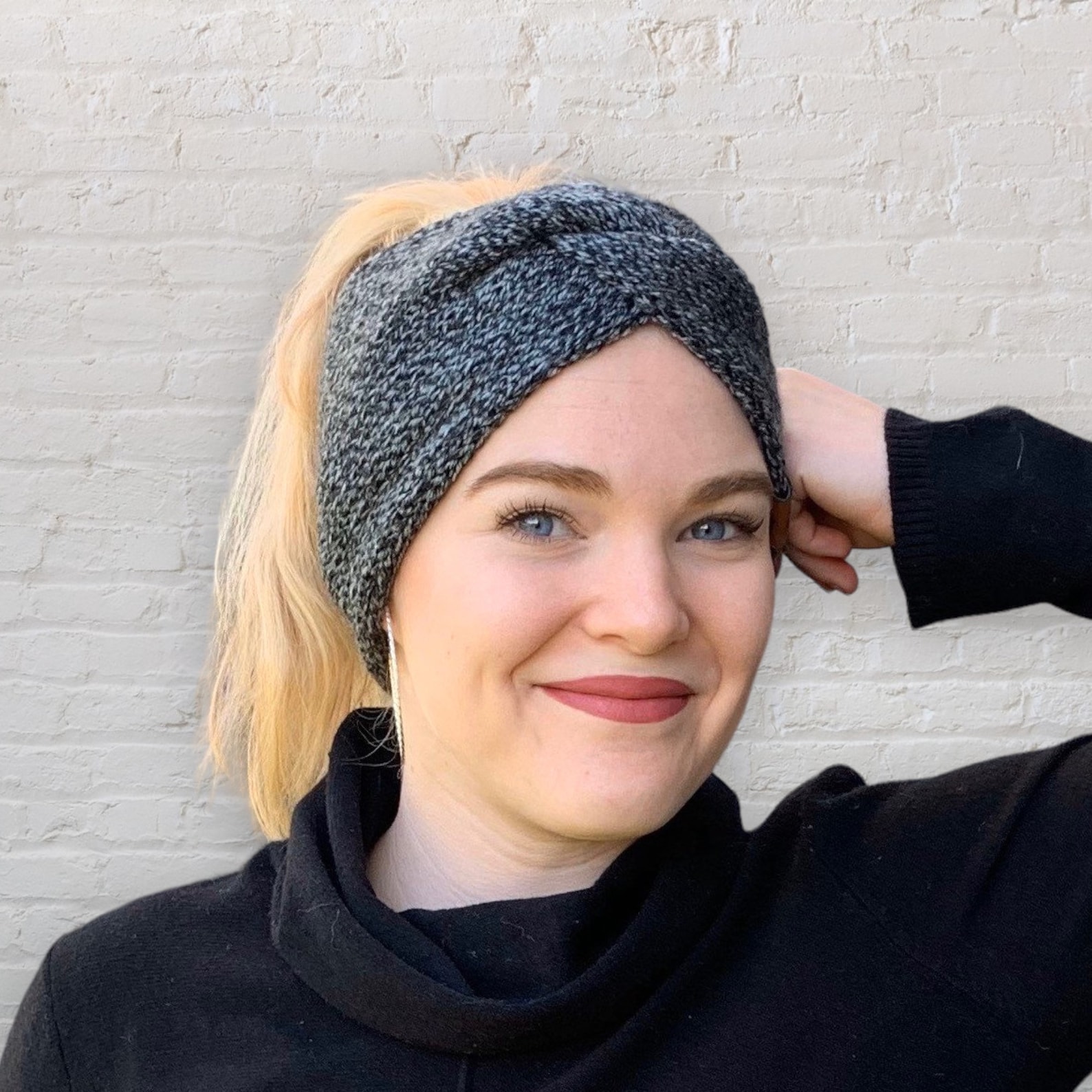 Knit Twisted Ear Muff, Headband, Knit Ear Muffs, Ear Warmer, Adult