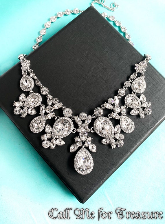 Givenchy Crystal Statement Necklace / Vintage Give