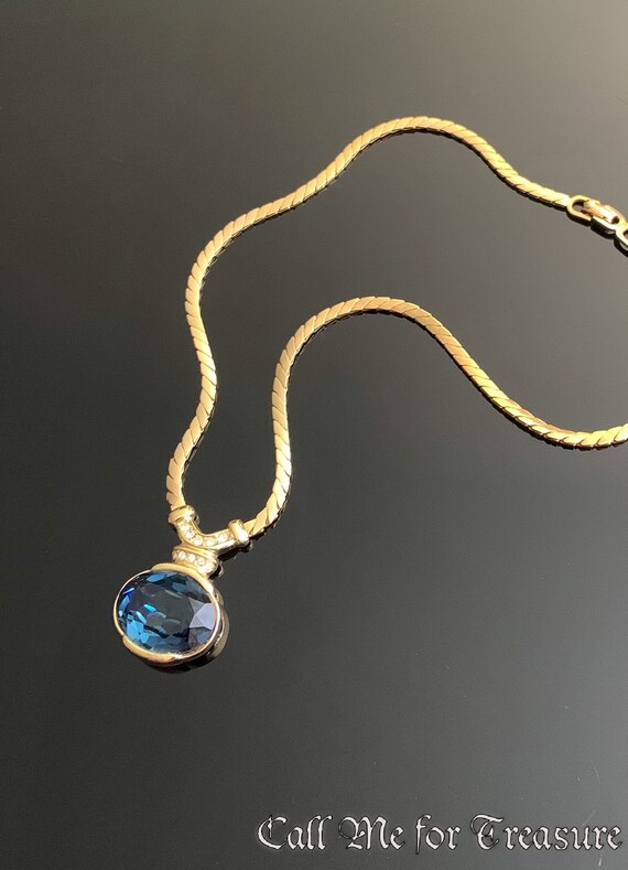 Christian Dior necklace Gold and Swarovski crystal