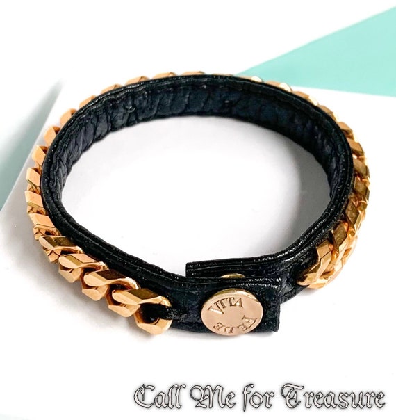 Vita Fede Leather Chain Bracelet - image 1