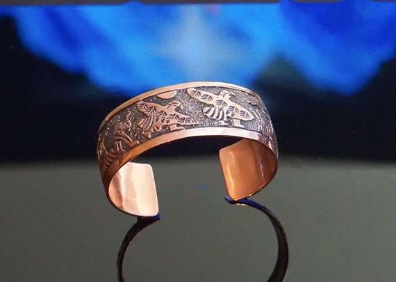 Elaine Becenti Navajo copper cuff bracelet / Chunk