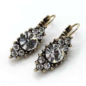 Agatha Paris Crystal Earrings / Vintage Jewelry