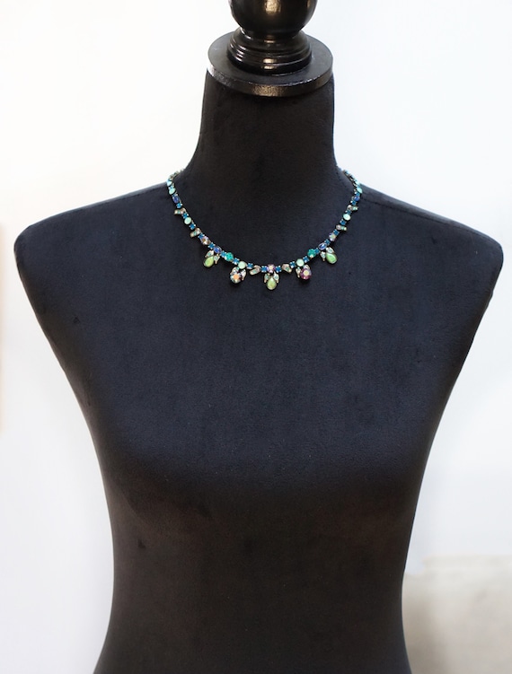 Mary DeMarco Turquoise & Crystal Necklace  / Vint… - image 6