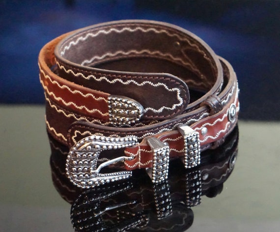 Doppia Vita Italie Ceinture Femme Taille M L RARE vintage Ceinture en cuir Etsy France