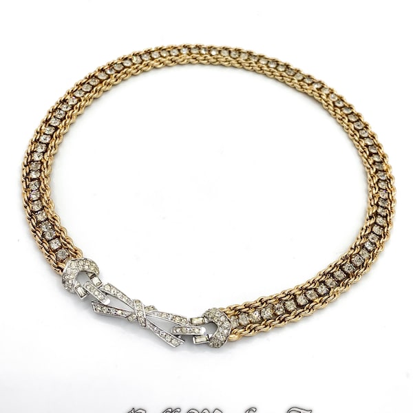 Vintage Boucher Collar Choker Necklace RARE / Mid-Century Jewelry