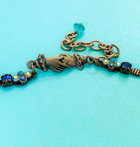 Mary DeMarco Turquoise & Crystal Necklace  / Vint… - image 3