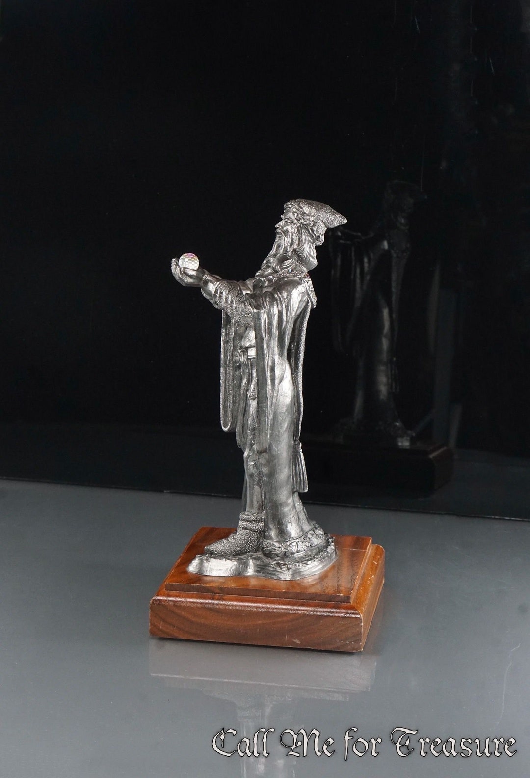 Michael Ricker 8.5” Pewter Wizard Figurine / Vintage Home Decor - Etsy