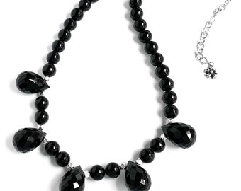 Tiffany & Co 925 Sterling Silver Ball Bead Black Onyx Bead