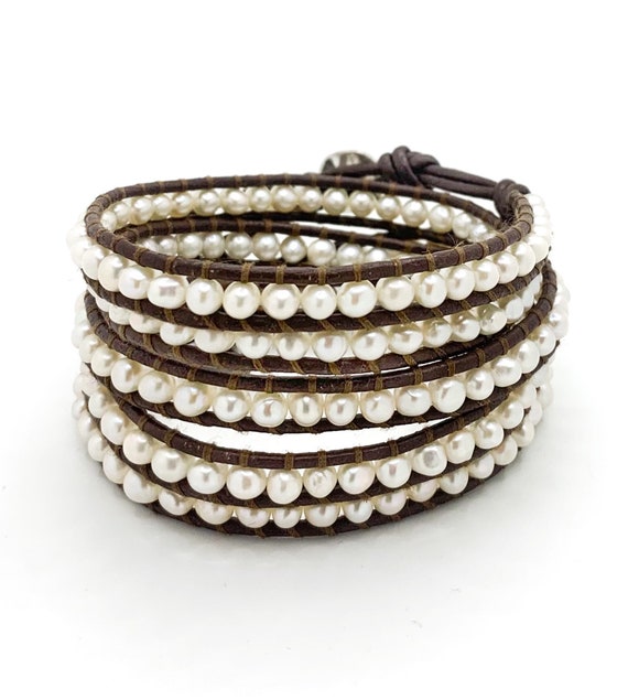 Authentic Chan Luu Pearl Leather Bracelet / Chan … - image 2