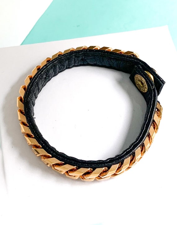 Vita Fede Leather Chain Bracelet - image 3