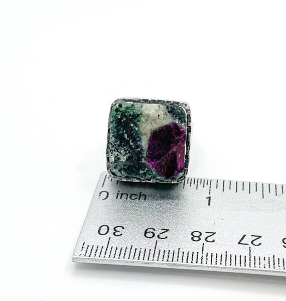 Sterling Silver Ruby in Zoisite Statement  Ring S… - image 7