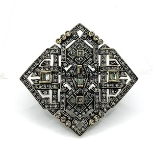 Heidi Daus Crystal grote broche pin/Art Deco stijl sieraden