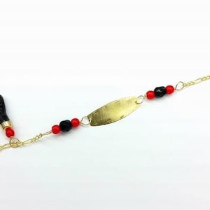 NEW 10K GOLD AZABACHE BABY BRACELET (PROTECTION FROM EVIL EYE) Pulsera Azabache de oro 
PULSERA MANO DE AZABACHE BEBE DE ORO (MAL DE OJO)