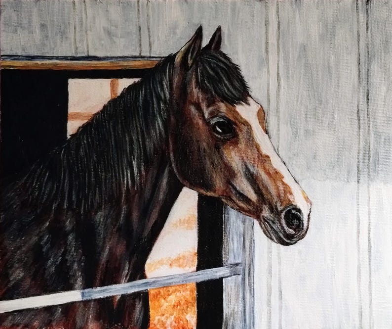 Custom Pet Portrait from photo Original professional quality Acrylic or oil Painting on canvas cat dog rabbit horse bird pet owner gift image 1