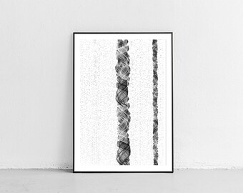 ART PRINT - Design - Knit - Art - Pattern - Abstract - A5 / A4 - Ladder Strip + -